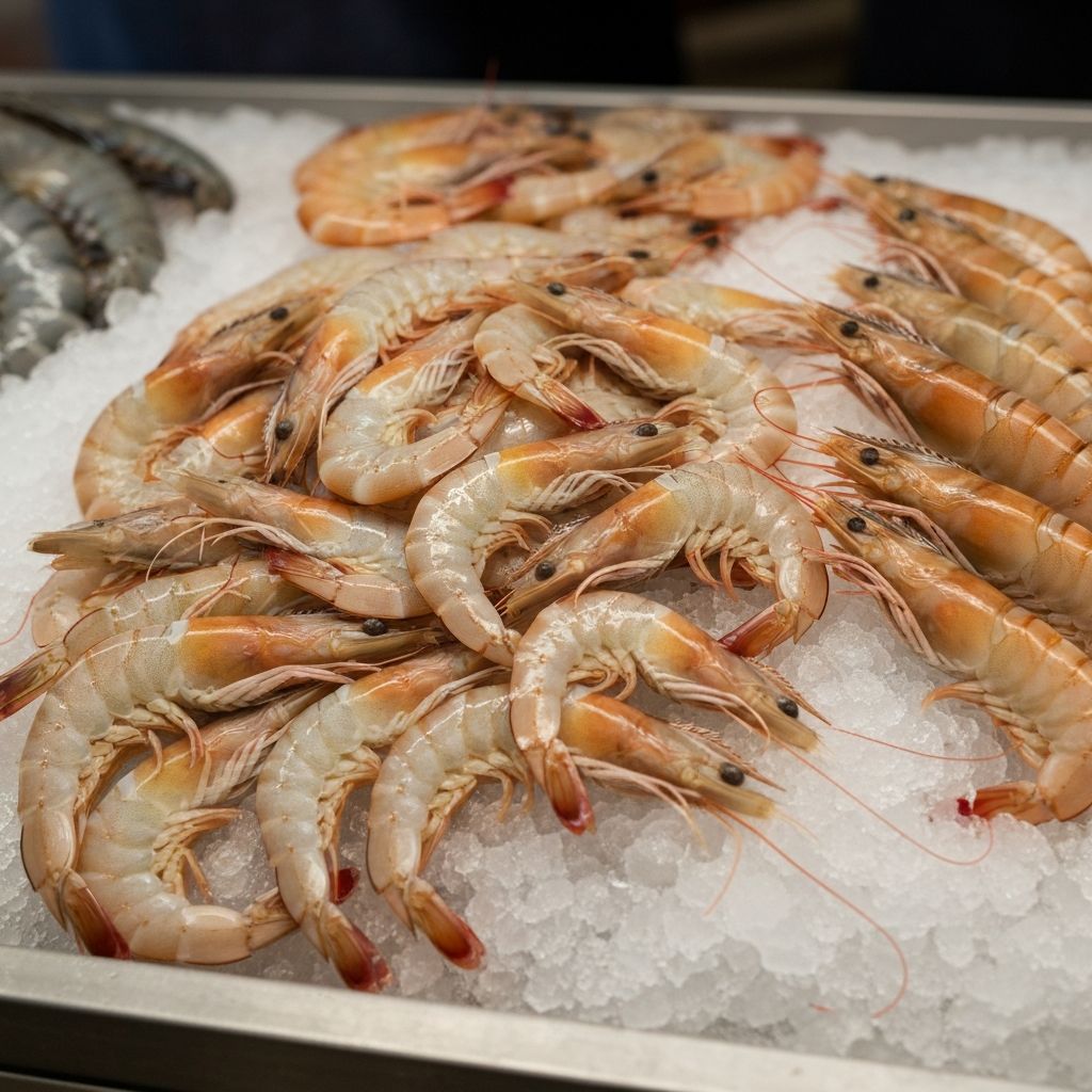 Crevettes blanches entières mix calibres